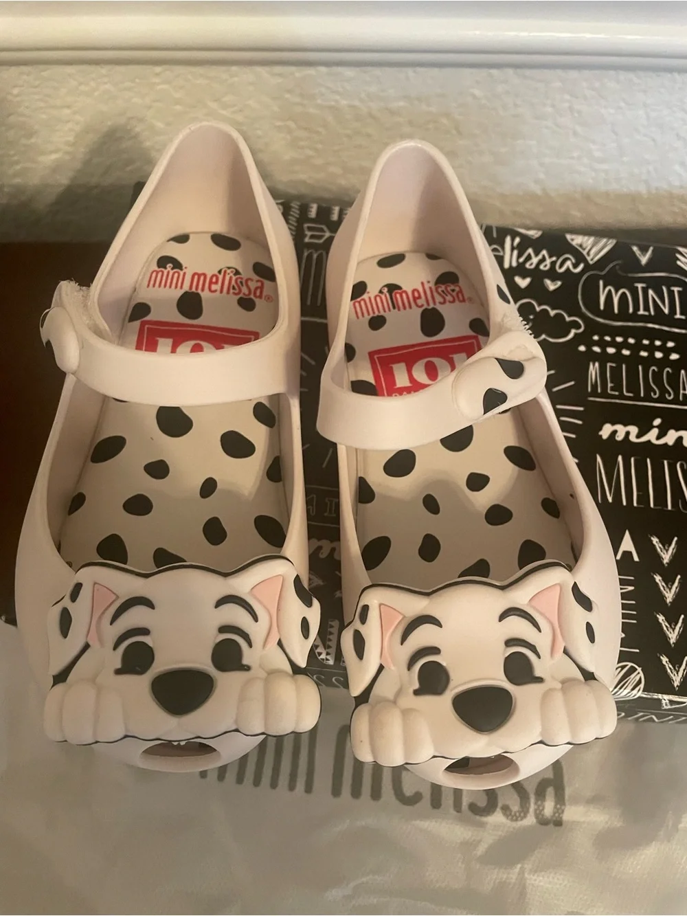 Mini Melissa Disney 101 Dalmatians Ultragirl Flat Toddler Size 7 NEW